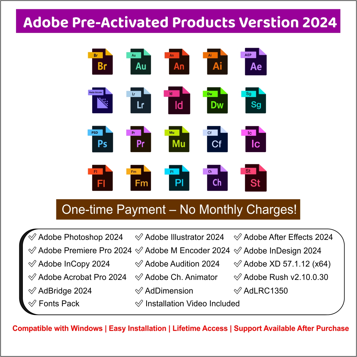 Adobe Pre-Activated version - 2024