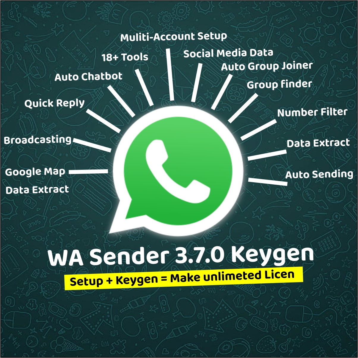 Whatsapp Sender Setup + Keygen